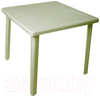 Стол пластиковый Стандарт Пластик Групп Квадратный 80х80 (болотный) - фото