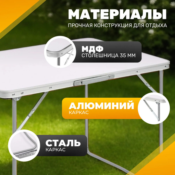 Комплект складной мебели Sundays Стол ZC-CT004 + Табурет TBD0603133406