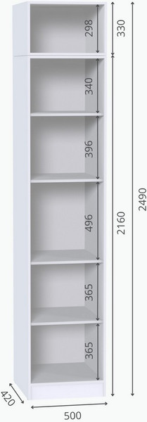 Шкаф-пенал Интермебель МР-21 420.1 зеркало