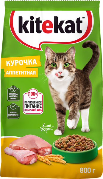 Сухой корм для кошек Kitekat Аппетитная курочка - фото