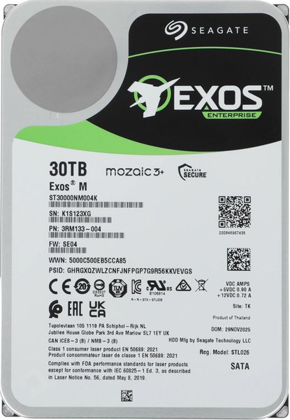Жесткий диск Seagate Exos M 30ТБ (ST30000NM004K) - фото