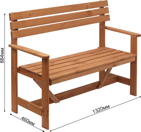 Скамья Dyatel 1300мм / G-067-OAK