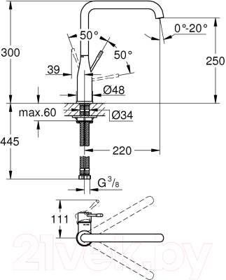 Смеситель GROHE Essence 30269GL0