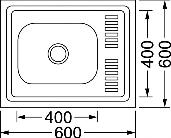 Мойка кухонная Wisent WD-6060-R