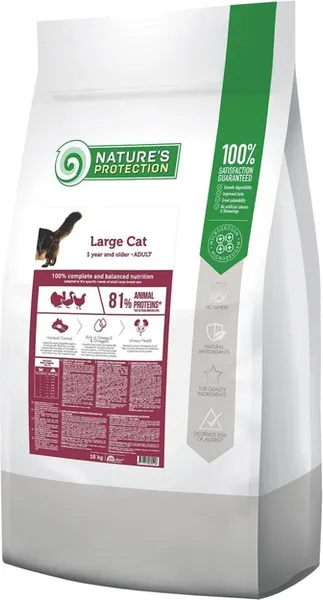 Сухой корм для кошек Nature's Protection Large Cat Poultry для крупных пород / NPB46051 - фото