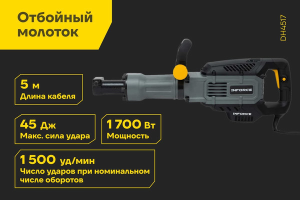 Отбойный молоток Inforce DH4517