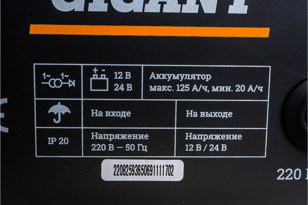 Пуско-зарядное устройство Gigant GSC-20