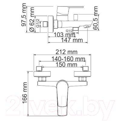 Смеситель Wasserkraft Dill 6101