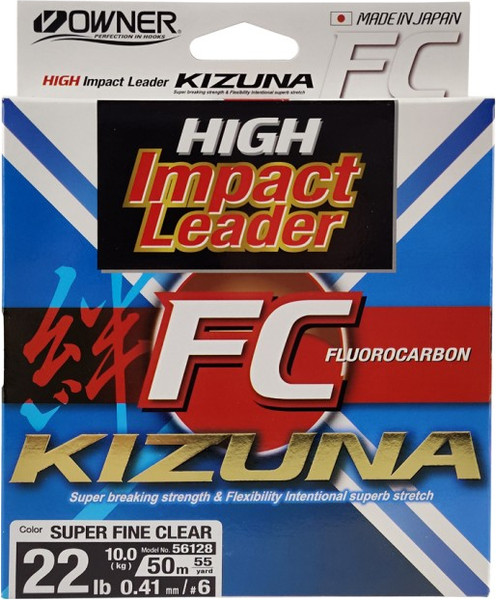 Леска монофильная Owner Kizuna FC super clear 50м 0.41мм 9.98кг / 56128-0405 - фото