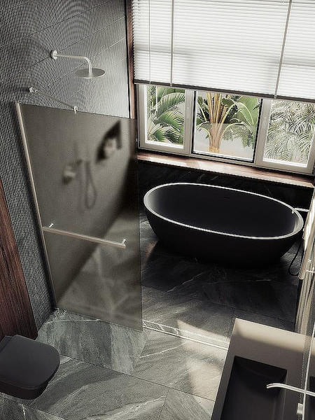Душевая стенка MaybahGlass 99x195 / MGD-1460-5ш