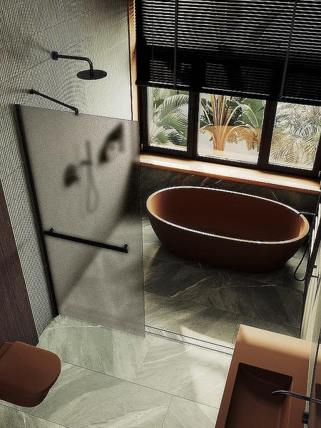 Душевая стенка MaybahGlass 99x195 / MGD-1460-6ш