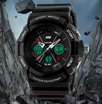 Часы наручные мужские Skmei 0966-1 (черный)