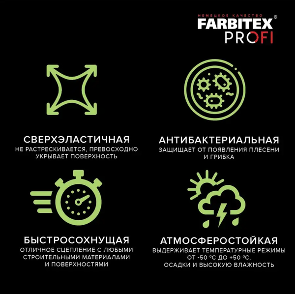 Краска Farbitex Profi Жидкая резина для гидроизоляции