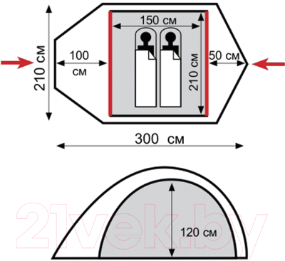 Палатка Tramp Lair 2 V2 / TRT-38