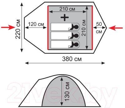 Палатка Tramp Lite Camp 3 / TLT-007