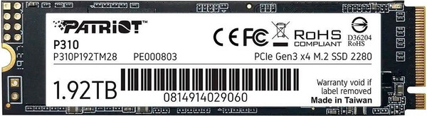 SSD диск Patriot P310 1.92ТБ (P310P192TM28) - фото