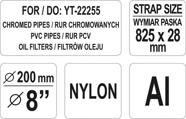 Сменный ремень для гаечного ключа Yato YT-22256