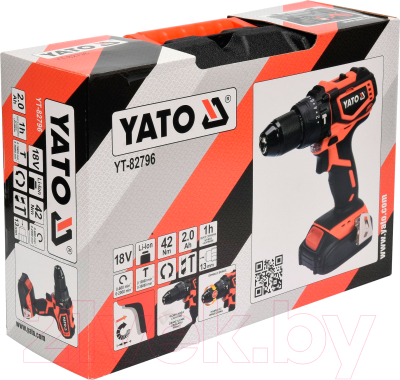 Аккумуляторная дрель-шуруповерт Yato YT-82796