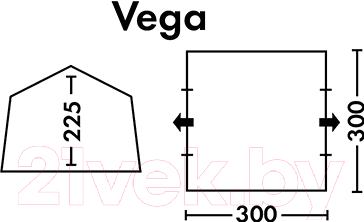 Туристический шатер FHM Vega (синий/серый)