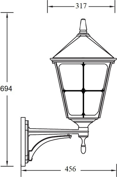 Бра уличное Oasis Light Quadro XXL 79901XXL Bl