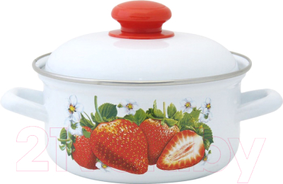 Кастрюля Лысьвенские эмали Сочная клубника С-1508 АП2/4 - фото