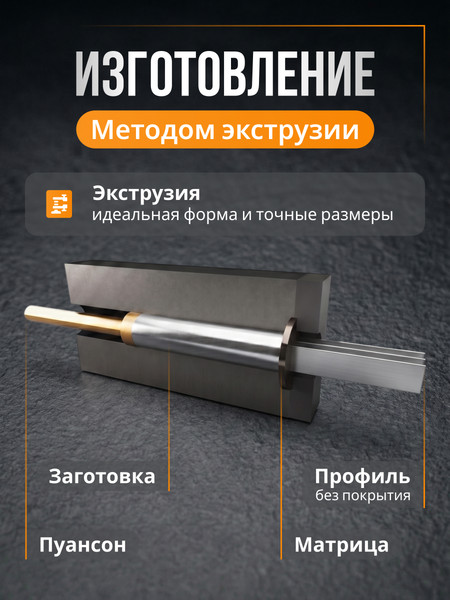 Профиль алюминиевый 7плюс1 Ш-образный 1.48 пог.м / 012043