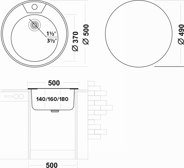 Мойка кухонная Ukinox Фаворит FAD500 GT8K 0C