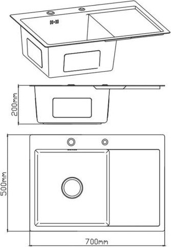 Мойка кухонная Diadonna DS7050L