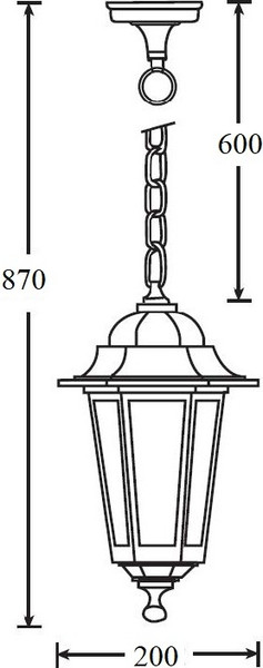 Светильник уличный Oasis Light Petersburg EM 79805EM Bl