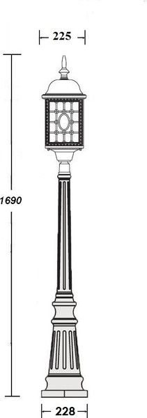 Фонарь уличный Oasis Light London L 64811L Bl