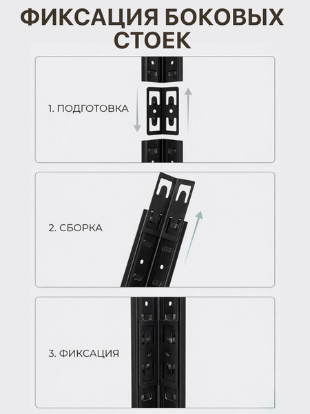 Стеллаж металлический Humble 180x90x40 / SM.180.90.40.BL