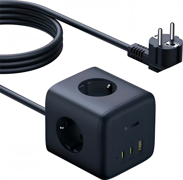 Зарядное устройство сетевое Baseus FA11 Cube Power Strip 3AC+1U+1C 67W / E00082100123-00 - фото