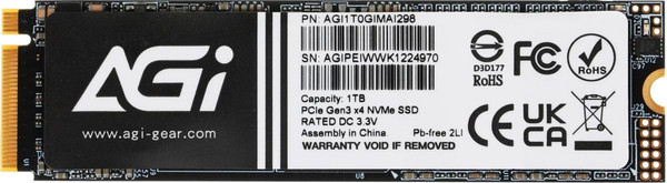 SSD диск AGI AI298 1ТБ (AGI1T0GIMAI298-CB) - фото
