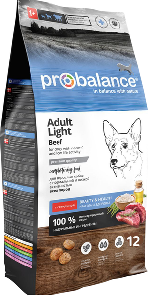 Сухой корм для собак ProBalance Light Beef С говядиной - фото