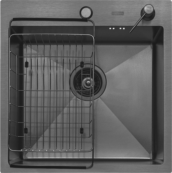 Мойка кухонная Arfeka Eco AR 50x50+CL AR F+DS AR - фото