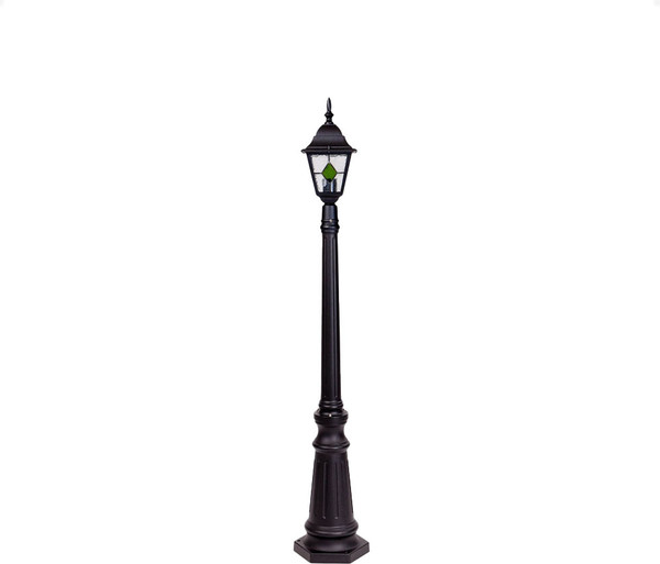 Фонарь уличный Oasis Light Quadro M lead Glass 79911MlgG Bl - фото