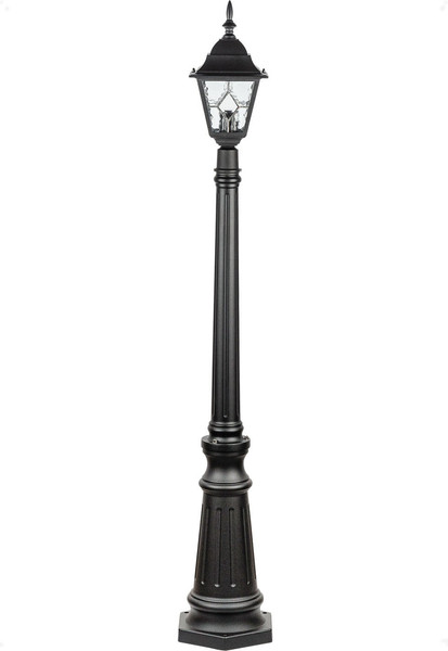 Фонарь уличный Oasis Light Quadro M lead Glass 79911MlgW Bl - фото