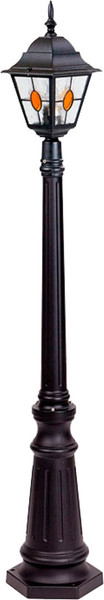 Фонарь уличный Oasis Light Quadro M lead Glass 79911MlgY Bl - фото
