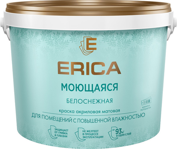 Краска Erica моющаяся акриловая - фото