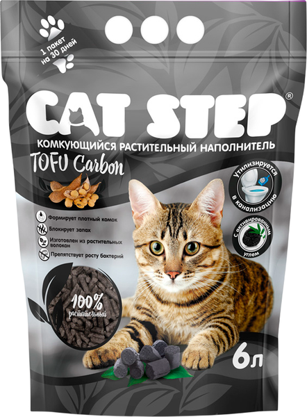 Наполнитель для туалета Cat Step Tofu Carbon / 20333034 - фото