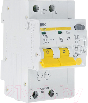 Дифференциальный автомат IEK MAD10-2-025-C-030 - фото