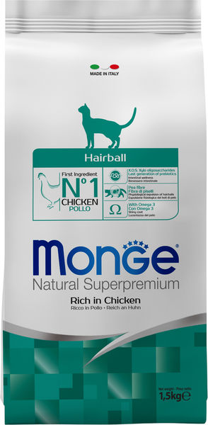 Сухой корм для кошек Monge Cat Daily Line Hairball - фото
