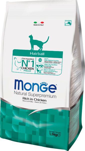Сухой корм для кошек Monge Cat Daily Line Hairball