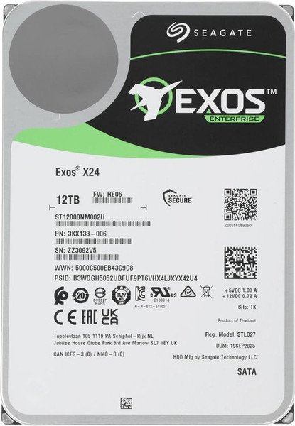 Жесткий диск Seagate Exos X24 12ТБ (ST12000NM002H) - фото