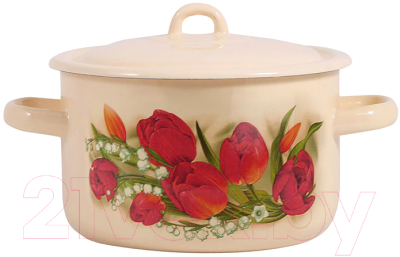 Кастрюля Лысьвенские эмали Ласковый май / С-16111/4 КмЭ - фото