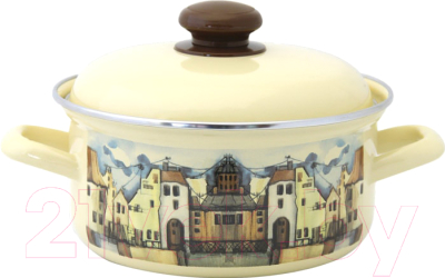 Кастрюля Лысьвенские эмали Старый город С-1510 АП2/4Км - фото