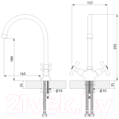 Смеситель Rossinka Silvermix H02-72R