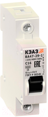 Выключатель автоматический КЭАЗ ВА 47-29-1С6-УХЛ3 / 141485 - фото