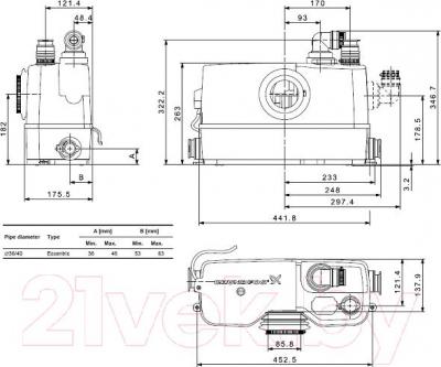 Канализационная установка Grundfos Sololift2 WC-3