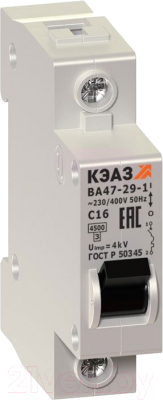 Выключатель автоматический КЭАЗ ВА 47-29-1С20-УХЛ3 / 141554 - фото